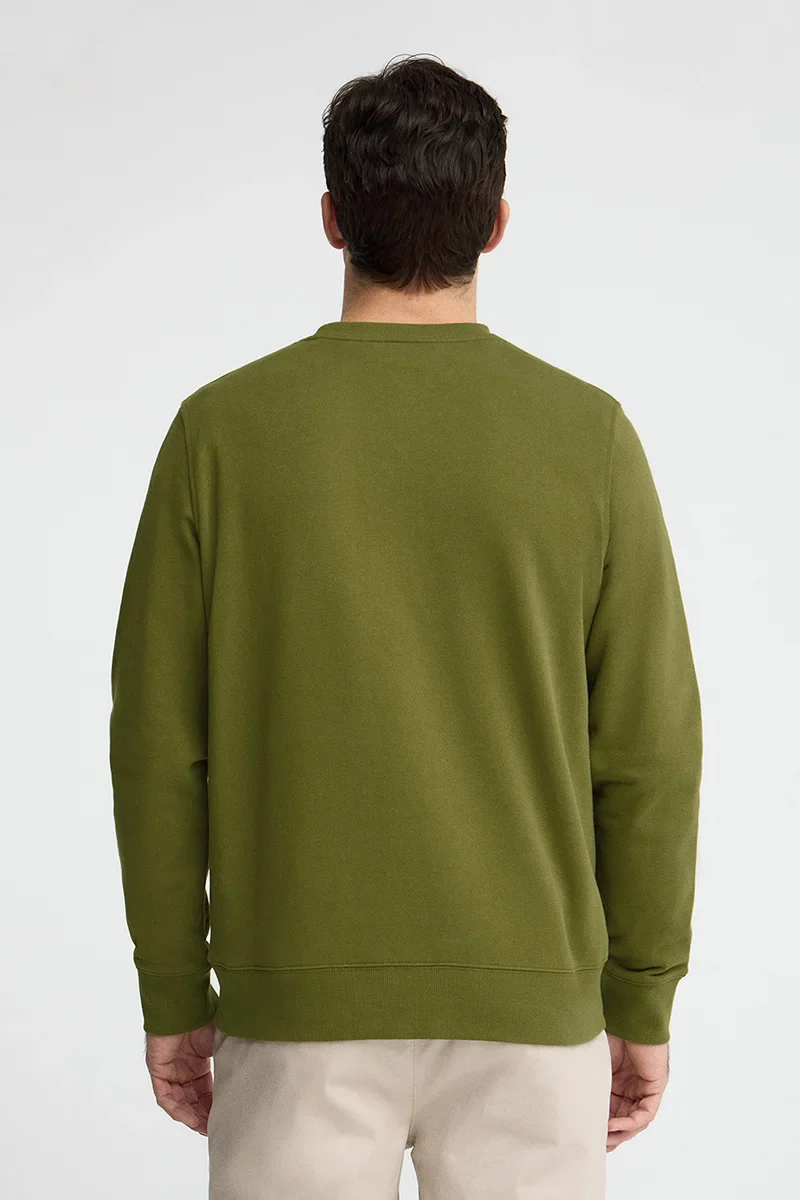 Moss-green relaxed-fit sweatshirt with Rigby Go embroidery - Image 5