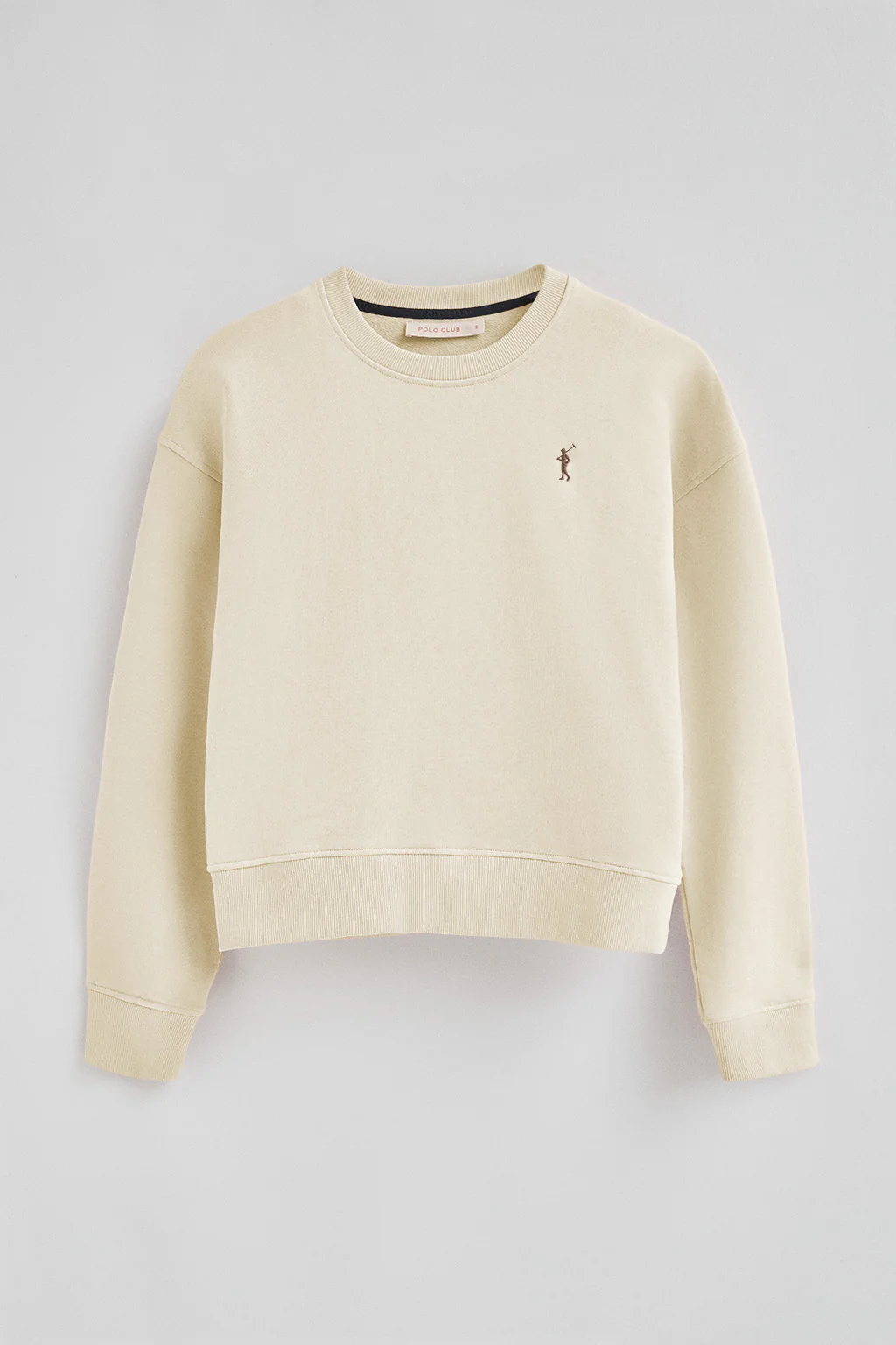 Nude boxy-fit sweatshirt with Rigby Go logo - Image 5