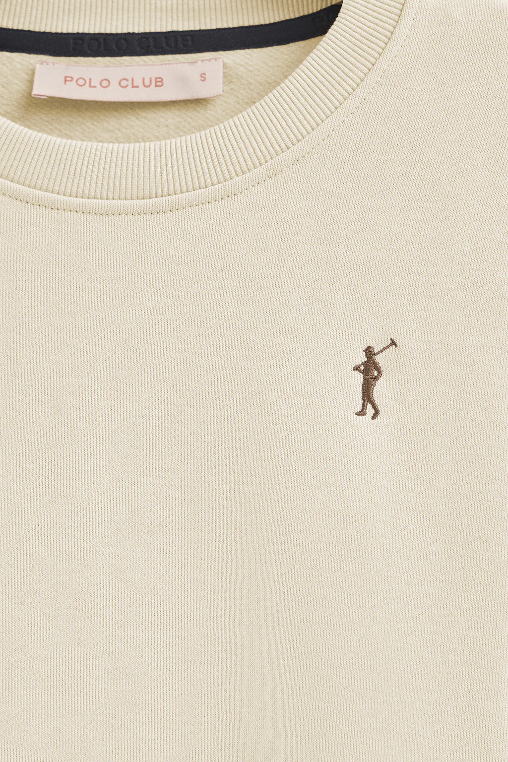 Nude boxy-fit sweatshirt with Rigby Go logo - Image 6
