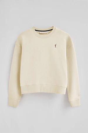 Nude boxy-fit sweatshirt with Rigby Go logo - Image 8