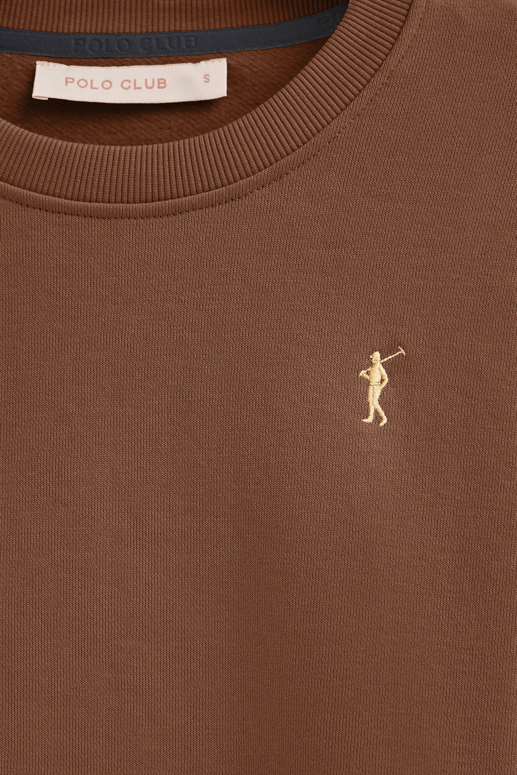 Mocha boxy-fit sweatshirt with Rigby Go logo - Image 6