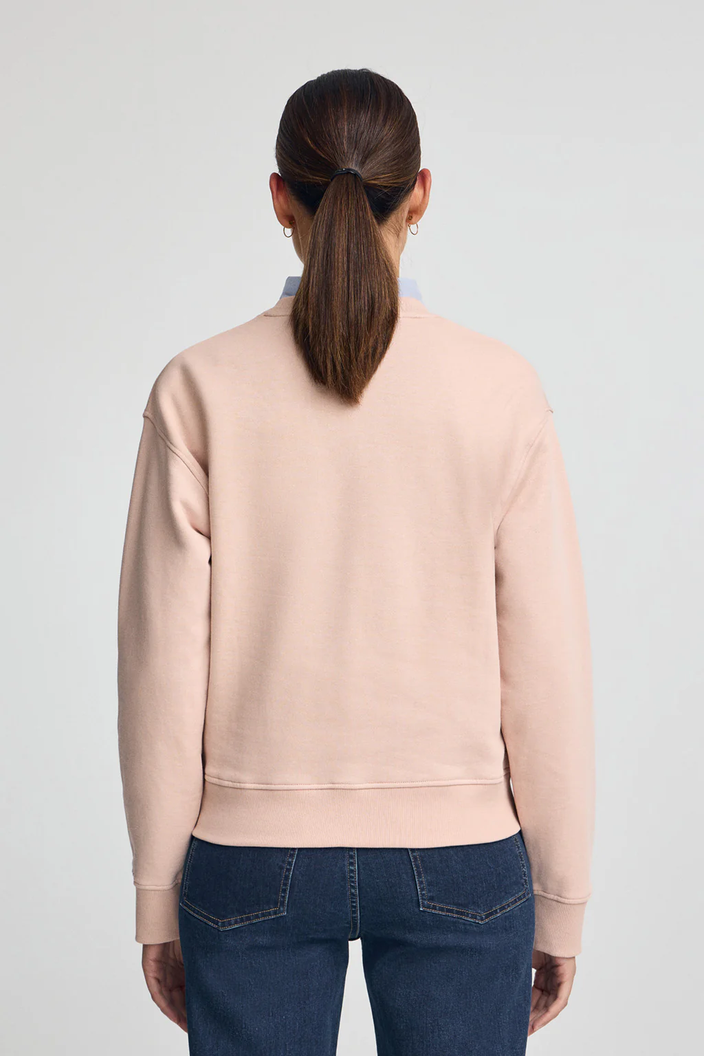 Pale-pink boxy-fit sweatshirt with Rigby Go logo - Image 4