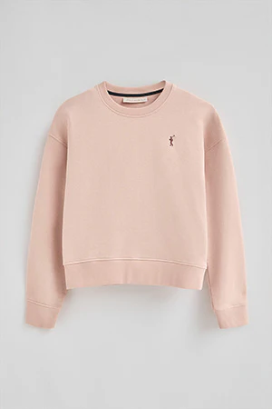 Pale-pink boxy-fit sweatshirt with Rigby Go logo - Image 8