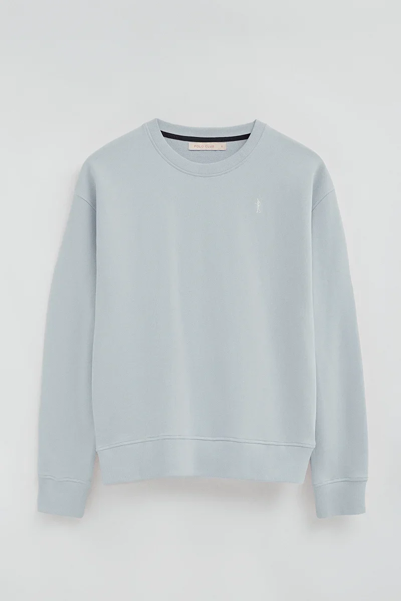 Light-blue regular-fit sweatshirt shirt with Rigby Go embroidery