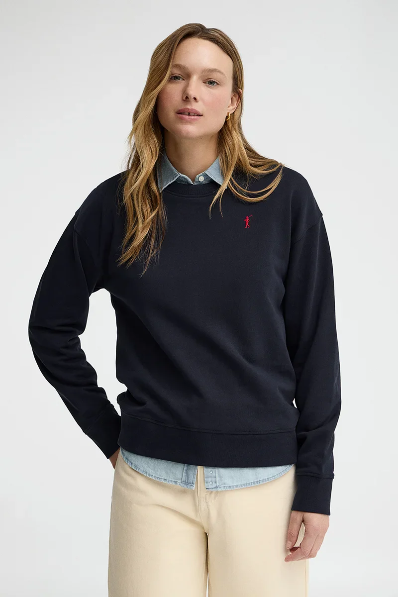 Navy-blue regular-fit sweatshirt with Rigby Go embroidery - Image 3