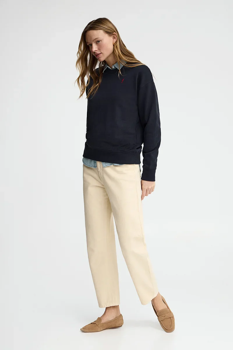 Navy-blue regular-fit sweatshirt with Rigby Go embroidery - Image 4