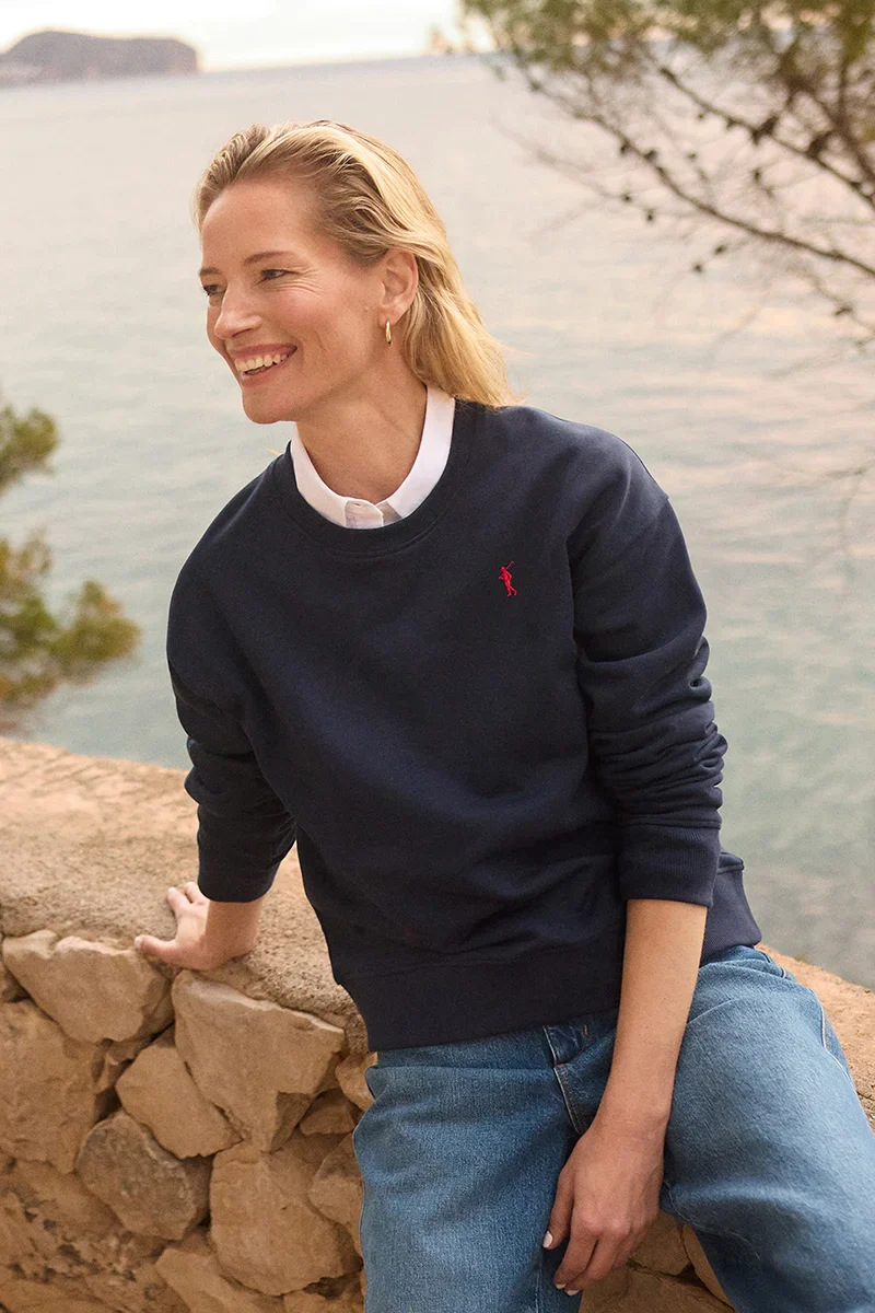 Navy-blue regular-fit sweatshirt with Rigby Go embroidery - Image 6
