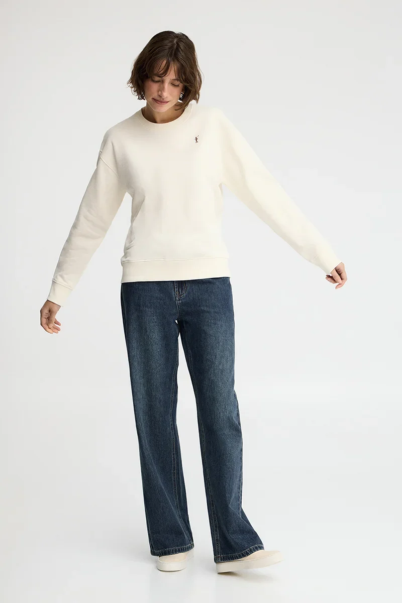 Nude regular-fit sweatshirt with Rigby Go embroidery - Image 3
