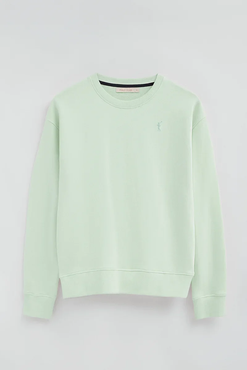 Pastel-turquoise regular-fit sweatshirt with Rigby Go embroidery - Image 8