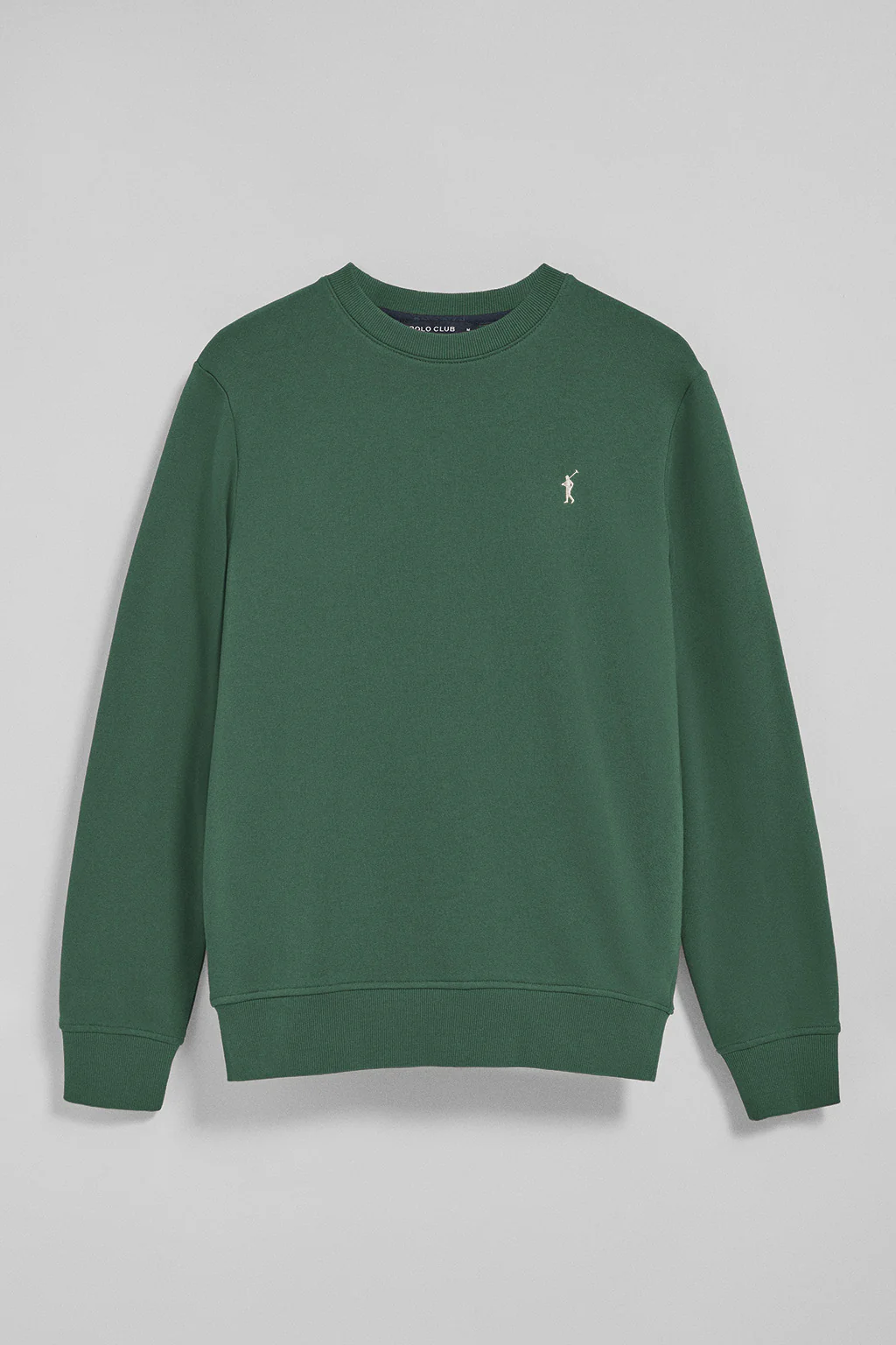 Mud-green round-neck sweatshirt with Rigby Go embroidered logo - Image 7