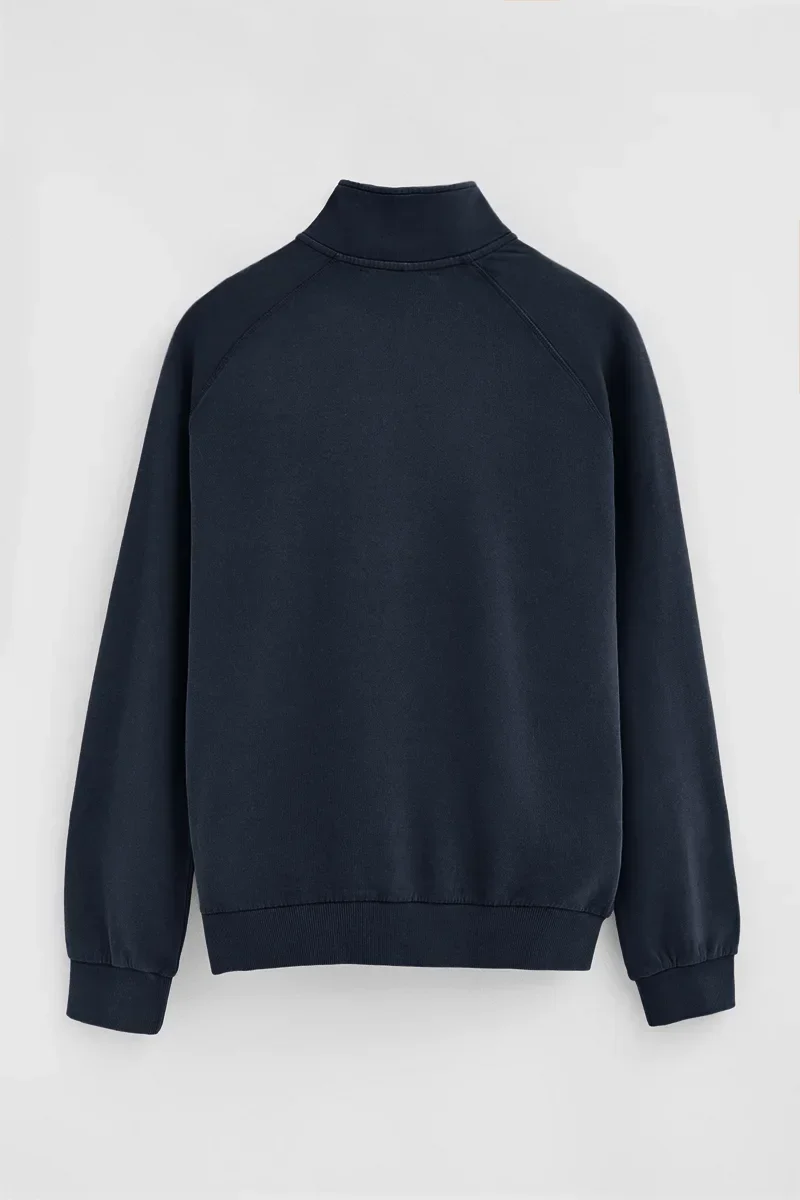Navy-blue sweatshirt with zipped neck and Rigby Go embroidery - Image 8