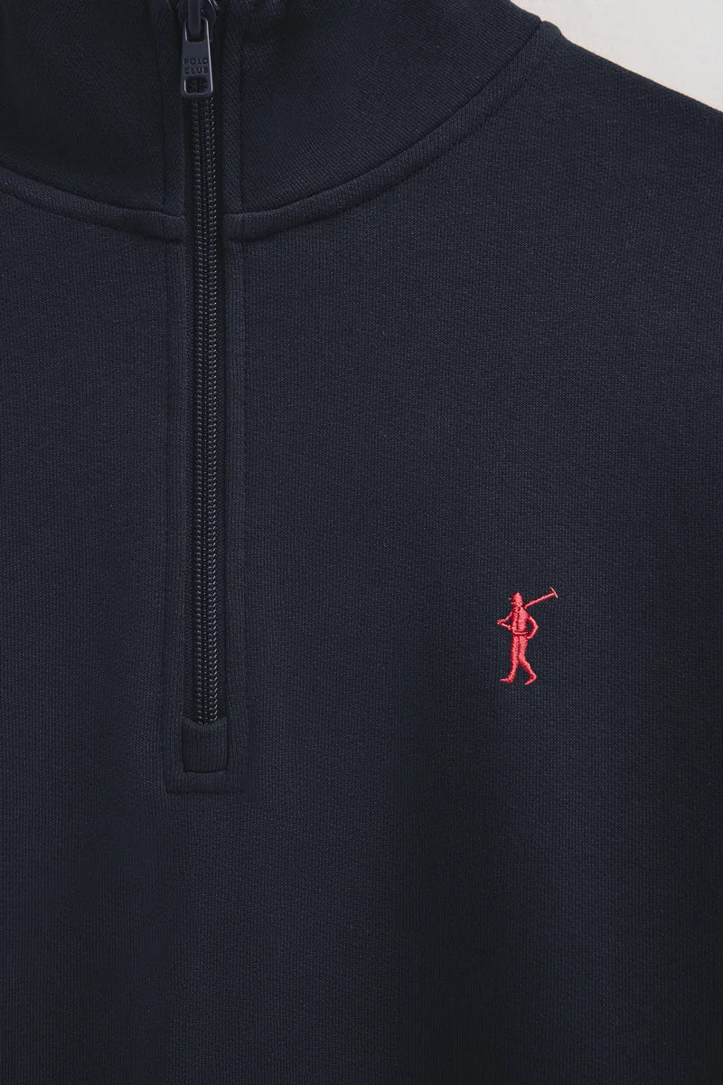 Navy-blue high-neck sweatshirt with zip and Rigby Go embroidery - Image 8