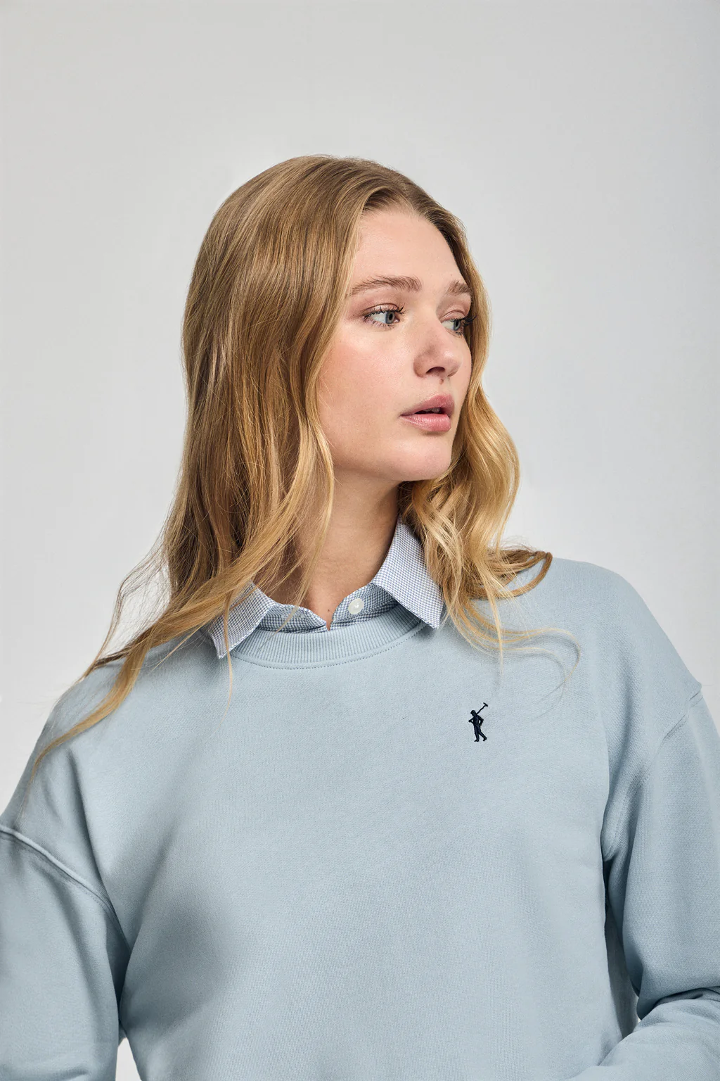 Light-blue round-neck sweatshirt with Rigby Go embroidery - Image 3