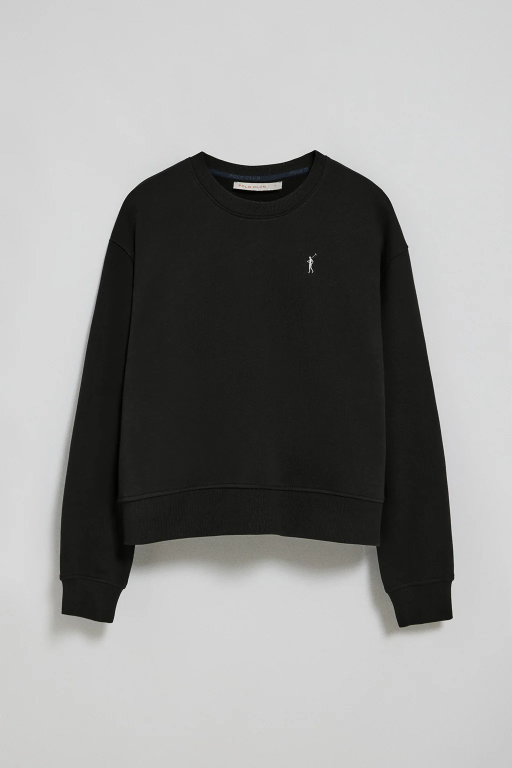 Black round-neck sweatshirt with Rigby Go embroidery - Image 8