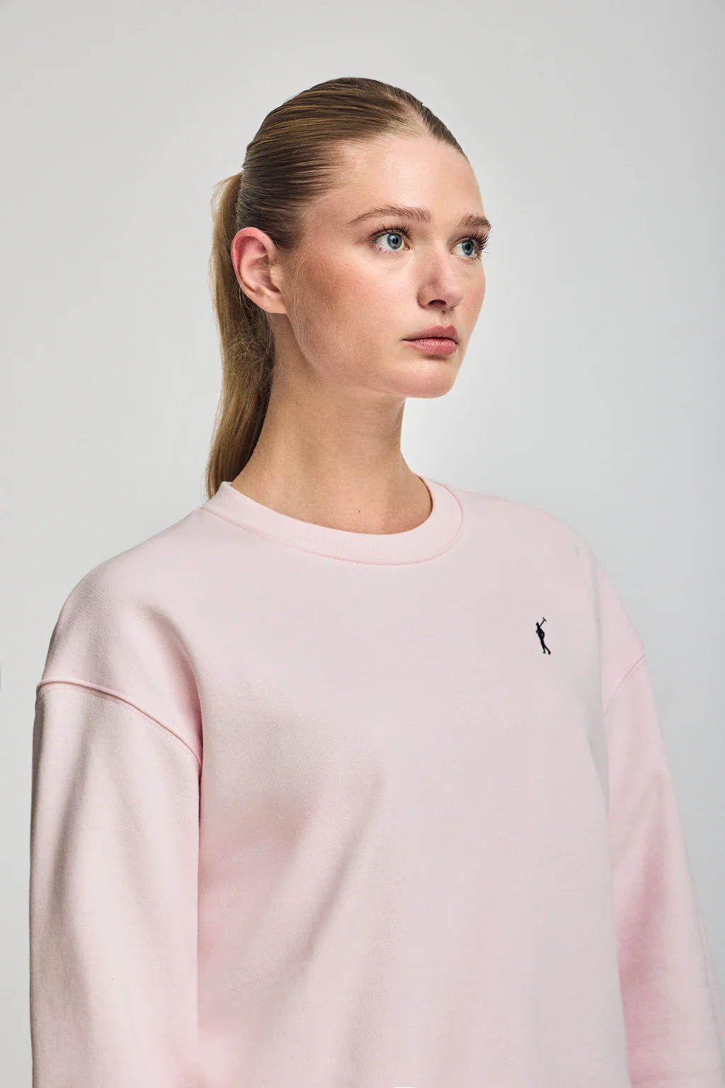 Pink round-neck sweatshirt with Rigby Go embroidery - Image 3