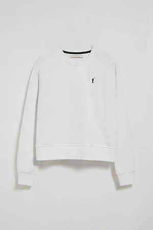 White round-neck sweatshirt with Rigby Go embroidery - Image 9