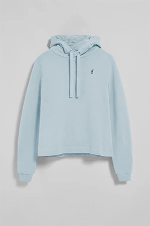 Light-blue hoodie with Rigby Go embroidered logo - Image 9