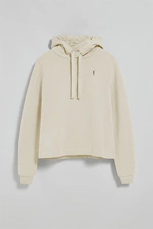 Nude hoodie with Rigby Go embroidered logo - Image 9