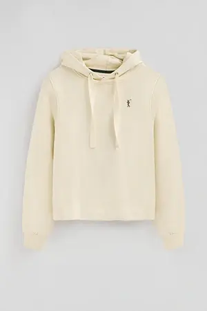 Nude hoodie with Rigby Go logo - Image 8