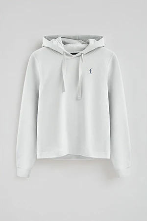 Ice-white hoodie with Rigby Go logo - Image 8