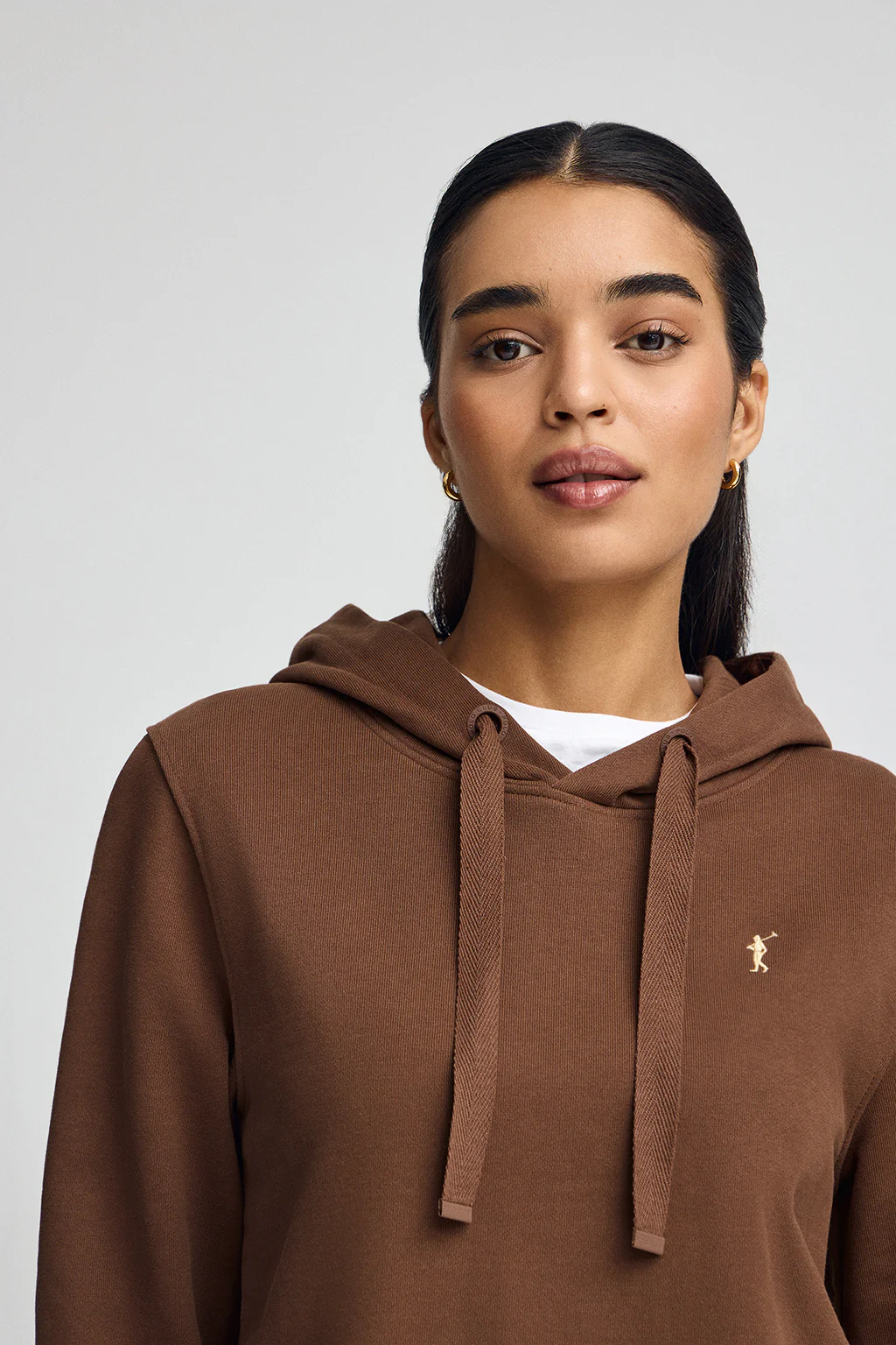 Mocha hoodie with Rigby Go logo - Image 2
