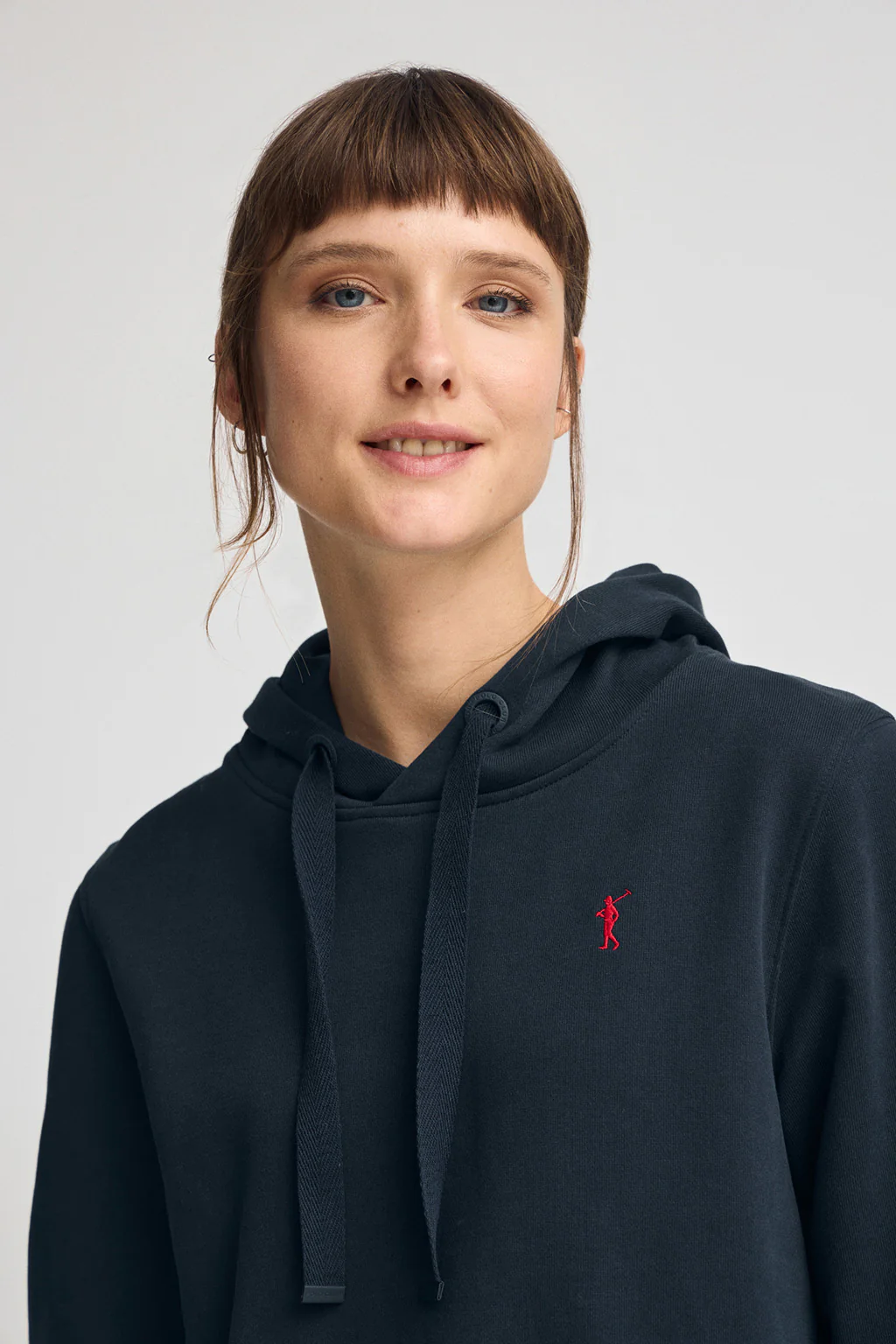 Navy-blue hoodie with Rigby Go logo - Image 2