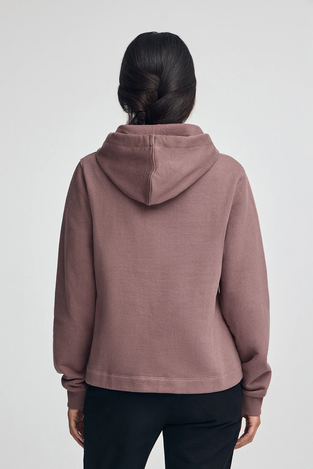 Taupe-pink hoodie with Rigby Go logo - Image 4
