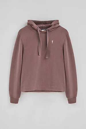 Taupe-pink hoodie with Rigby Go logo - Image 8
