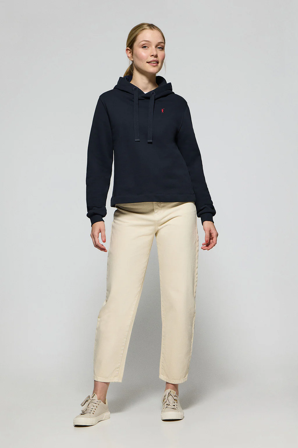 Navy-blue hoodie with Rigby Go embroidered logo - Image 4