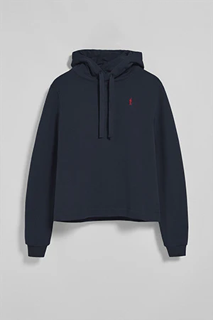 Navy-blue hoodie with Rigby Go embroidered logo - Image 9