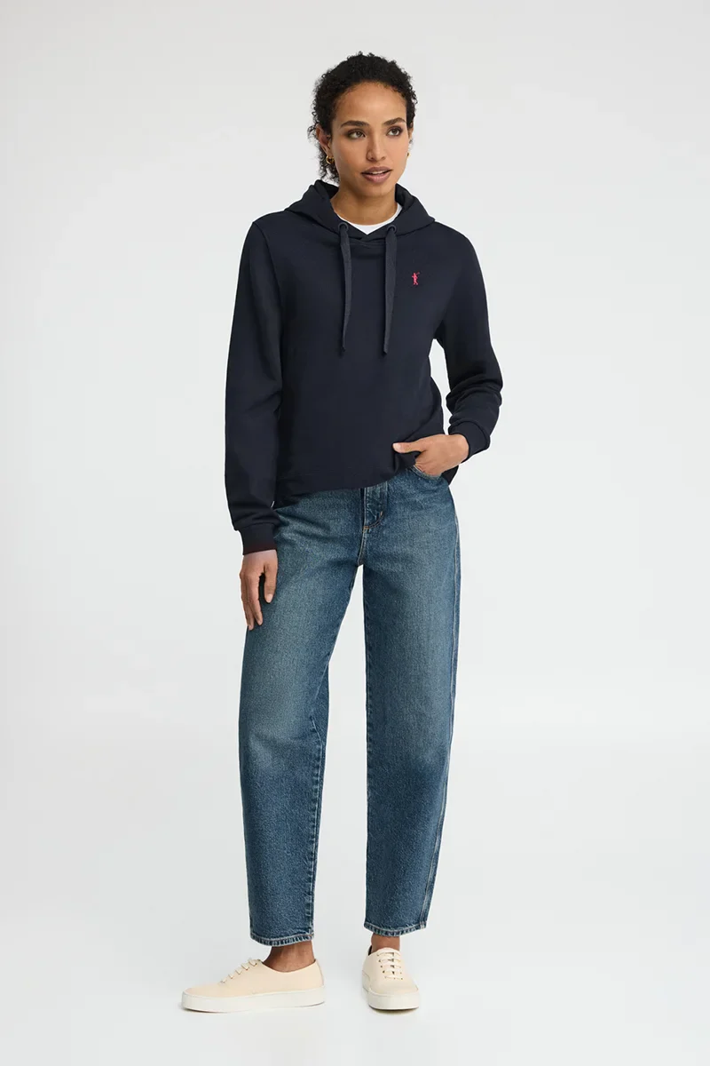 Navy-blue straight-fit hoodie with Rigby Go embroidery - Image 4