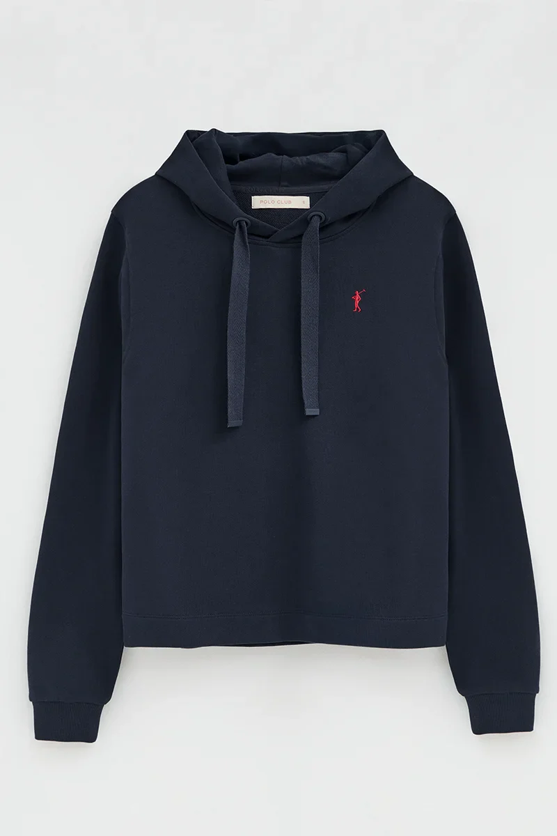 Navy-blue straight-fit hoodie with Rigby Go embroidery - Image 6