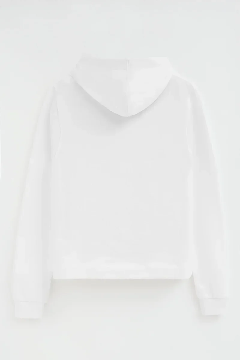 White straight-fit hoodie with Rigby Go embroidery - Image 8