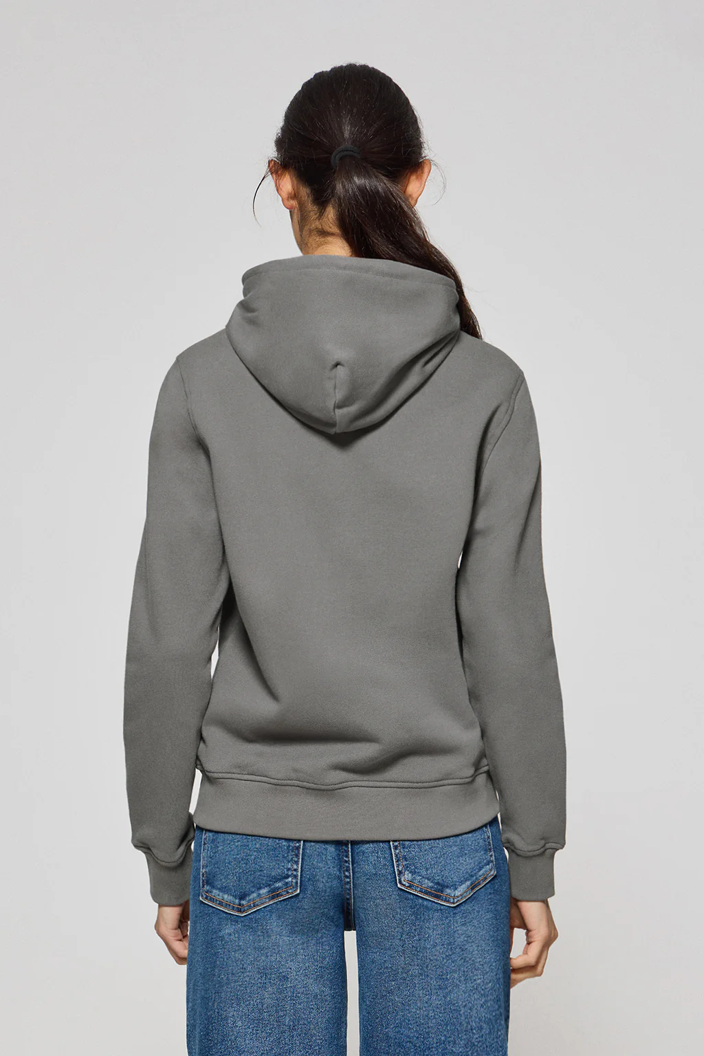 Asphalt-grey hoodie with zip and Rigby Go embroidery - Image 2