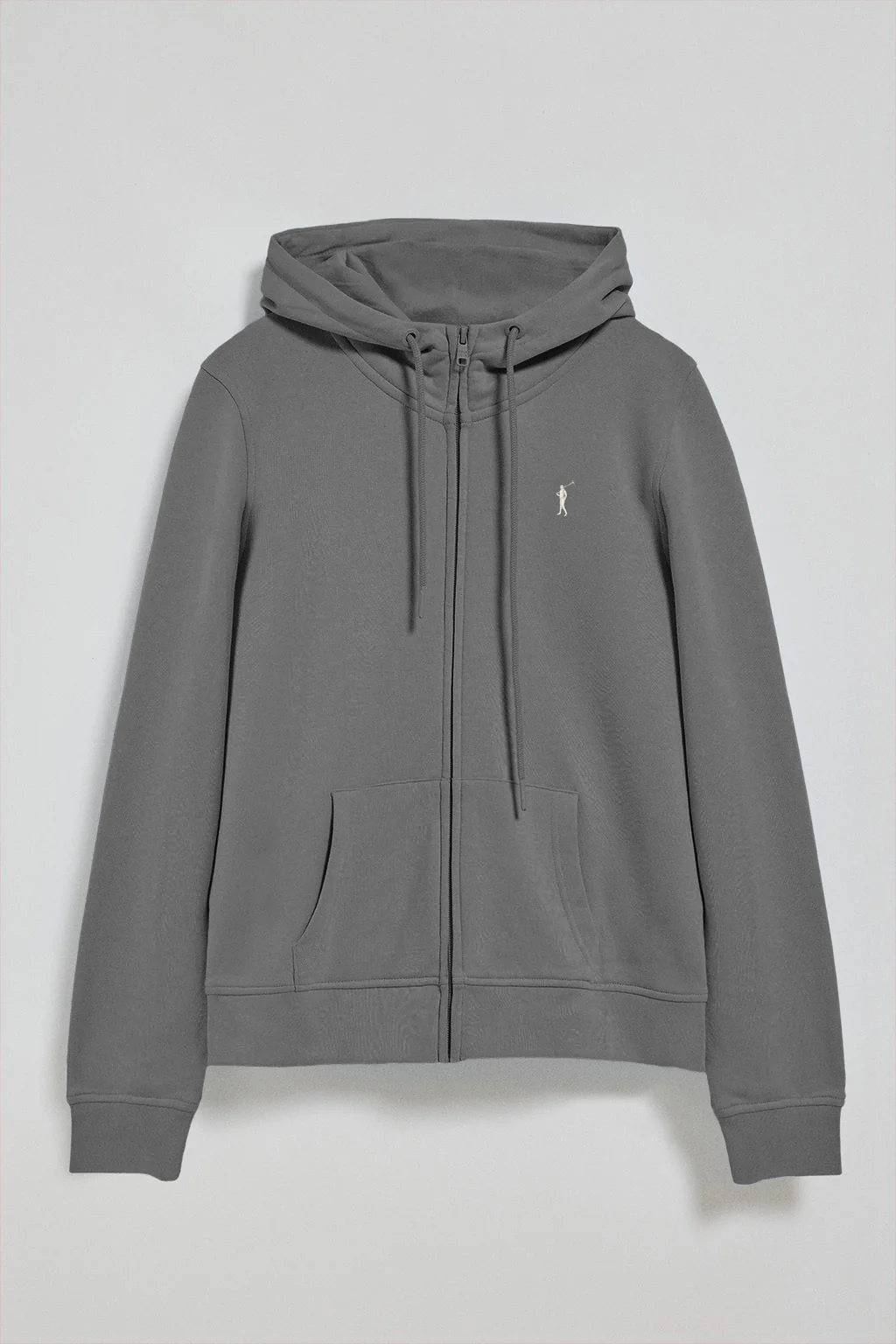 Asphalt-grey hoodie with zip and Rigby Go embroidery - Image 8