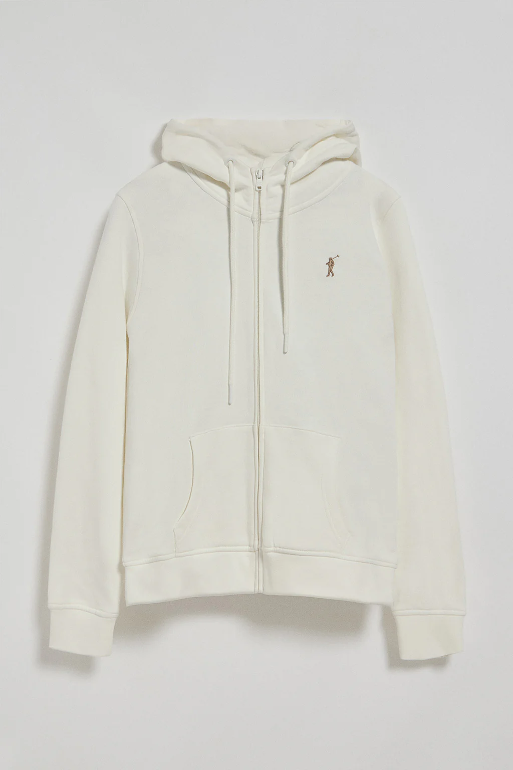 Beige hoodie with zip and Rigby Go embroidery - Image 5