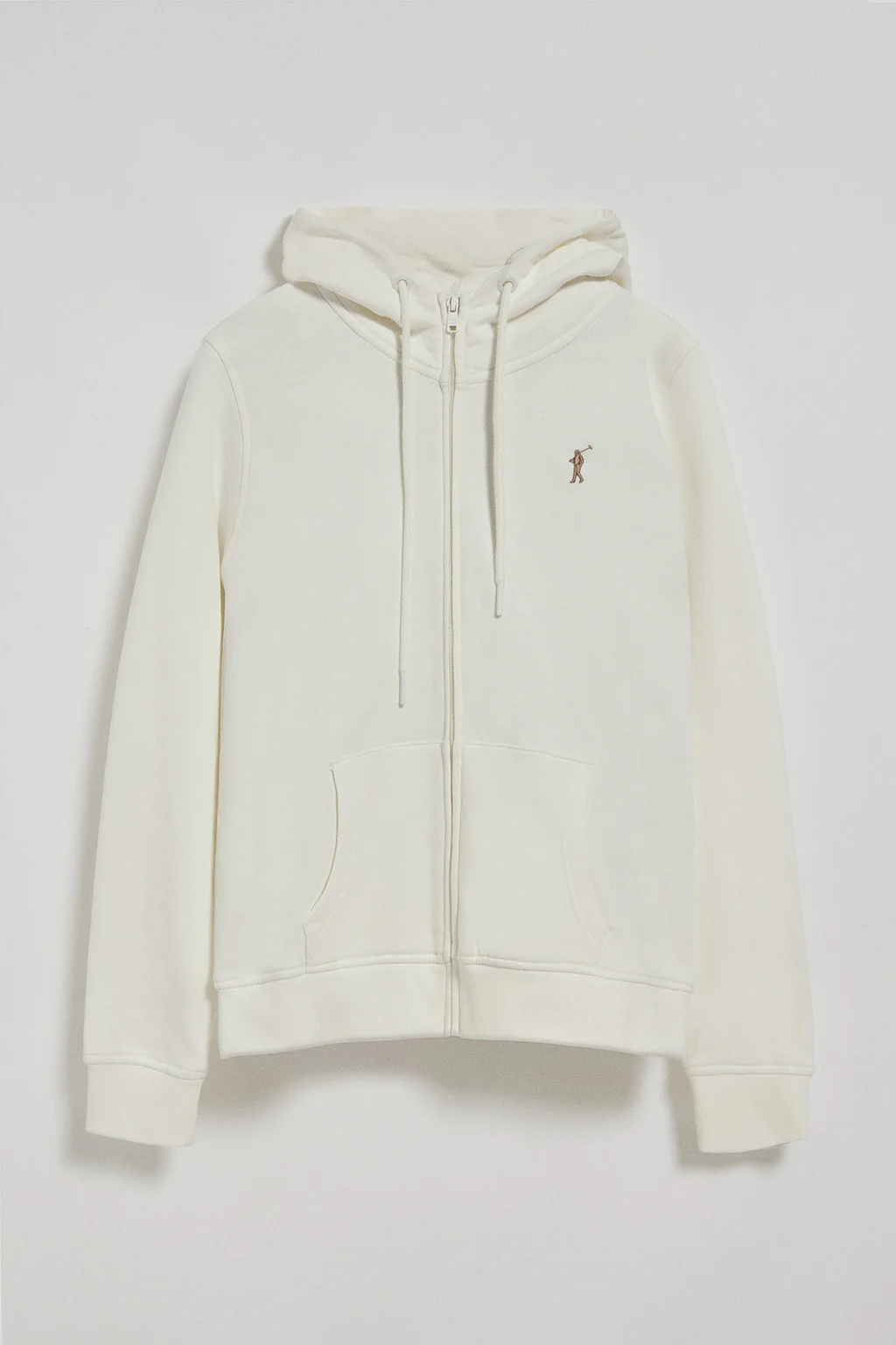 Beige hoodie with zip and Rigby Go embroidery - Image 8