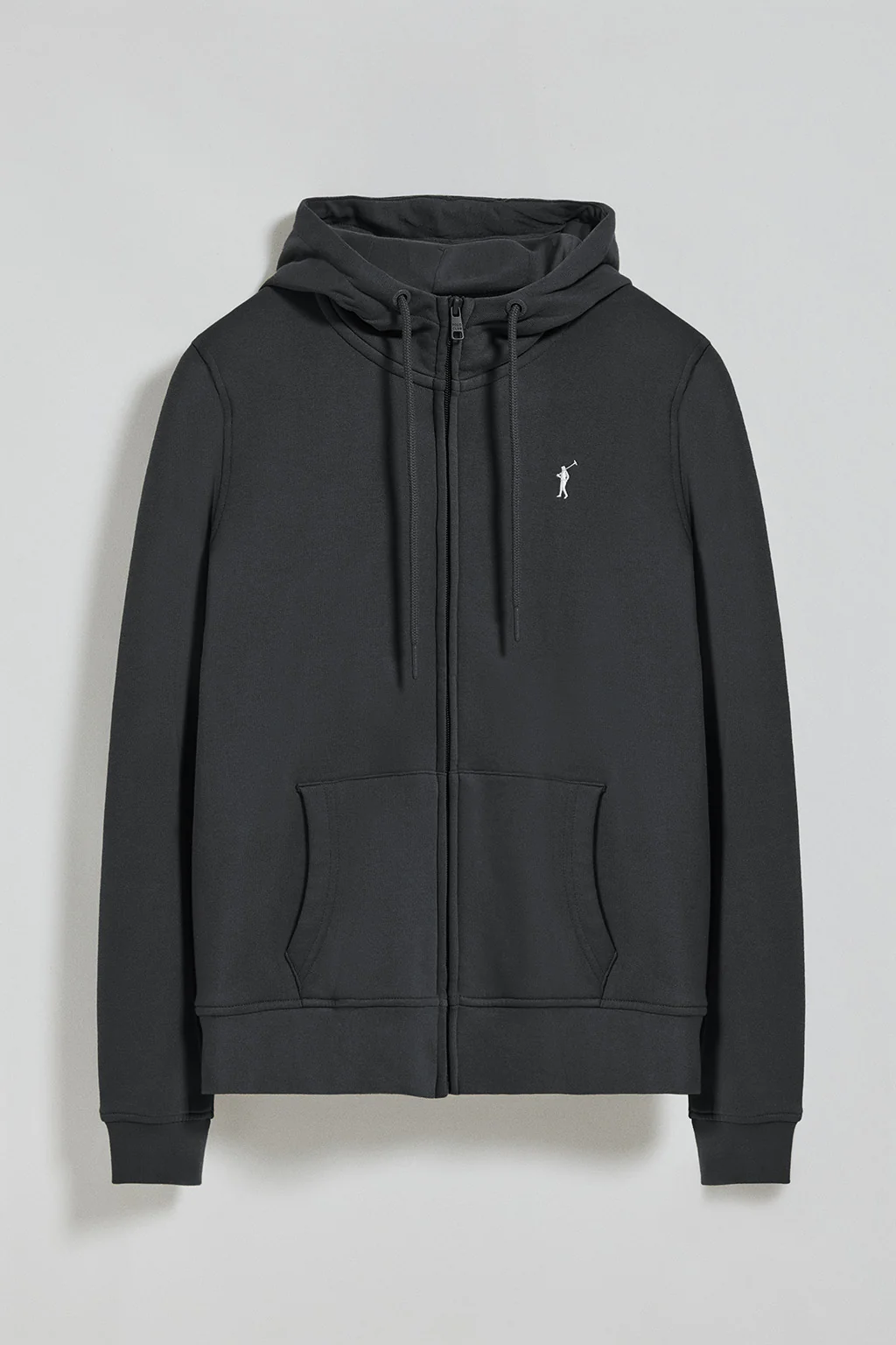 Black hoodie with zip and Rigby Go embroidery - Image 7