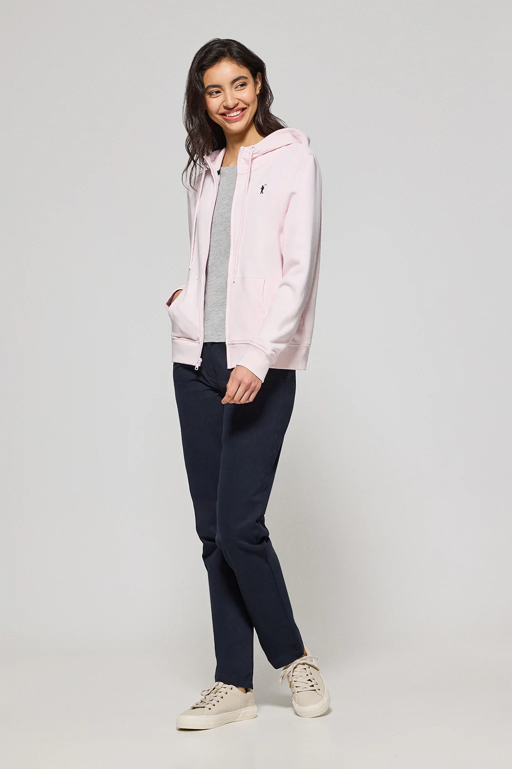 Pink hoodie with zip and Rigby Go embroidery - Image 4