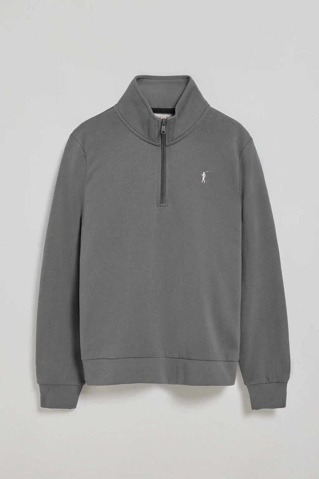 Asphalt-grey half-zip sweatshirt with Rigby Go logo - Image 8