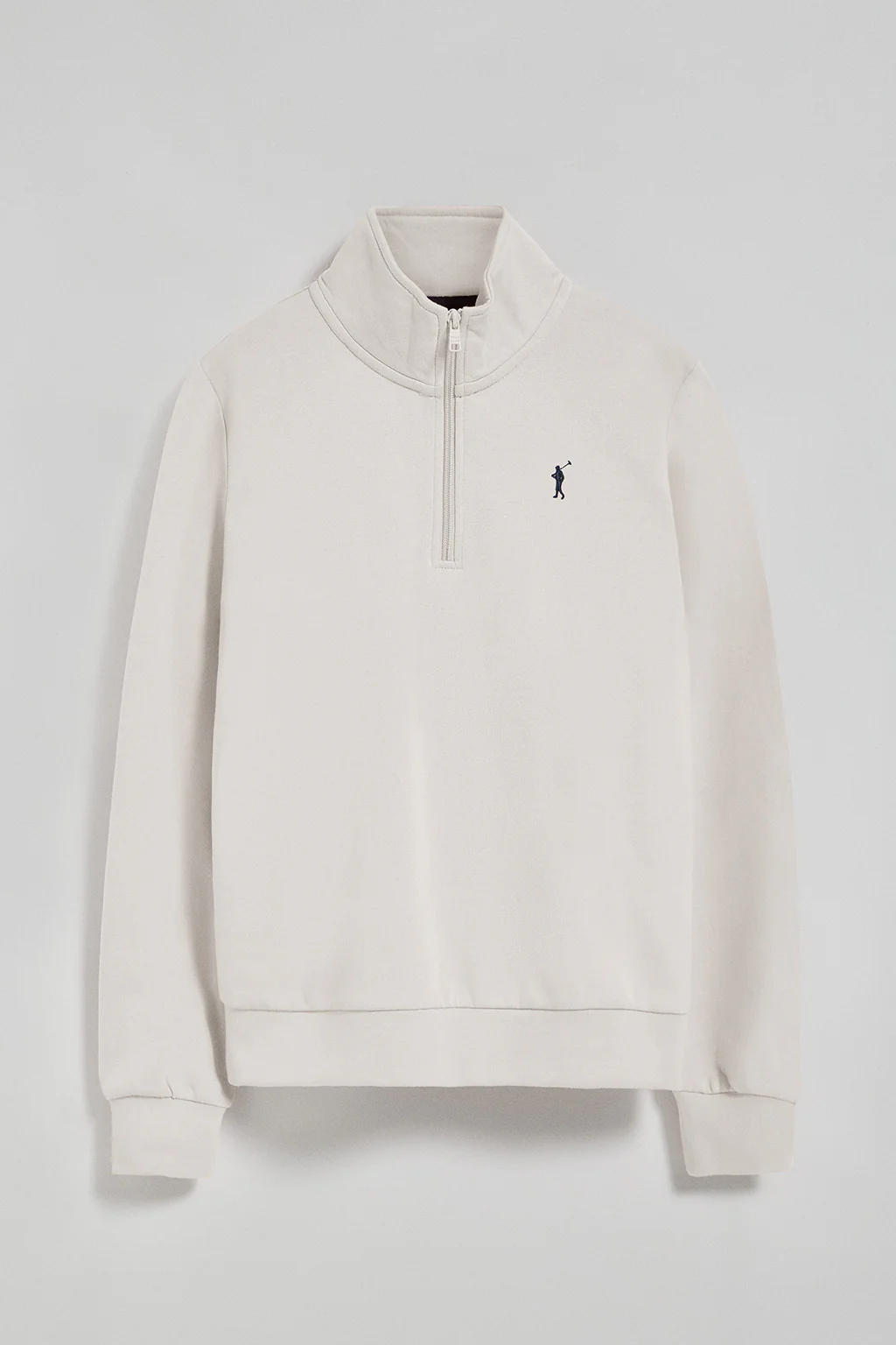 Off-white half-zip sweatshirt with Rigby Go logo - Image 5
