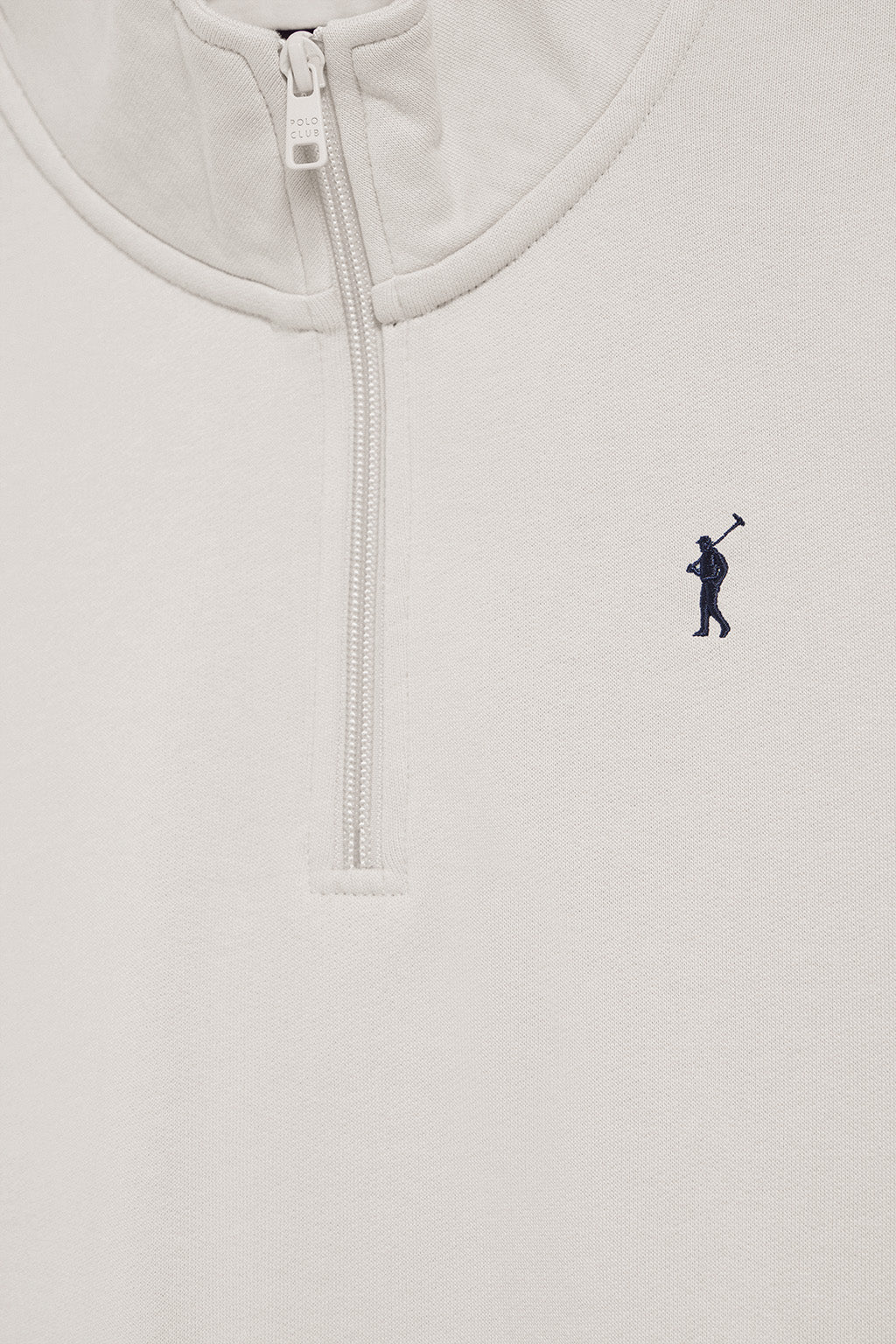 Off-white half-zip sweatshirt with Rigby Go logo - Image 6