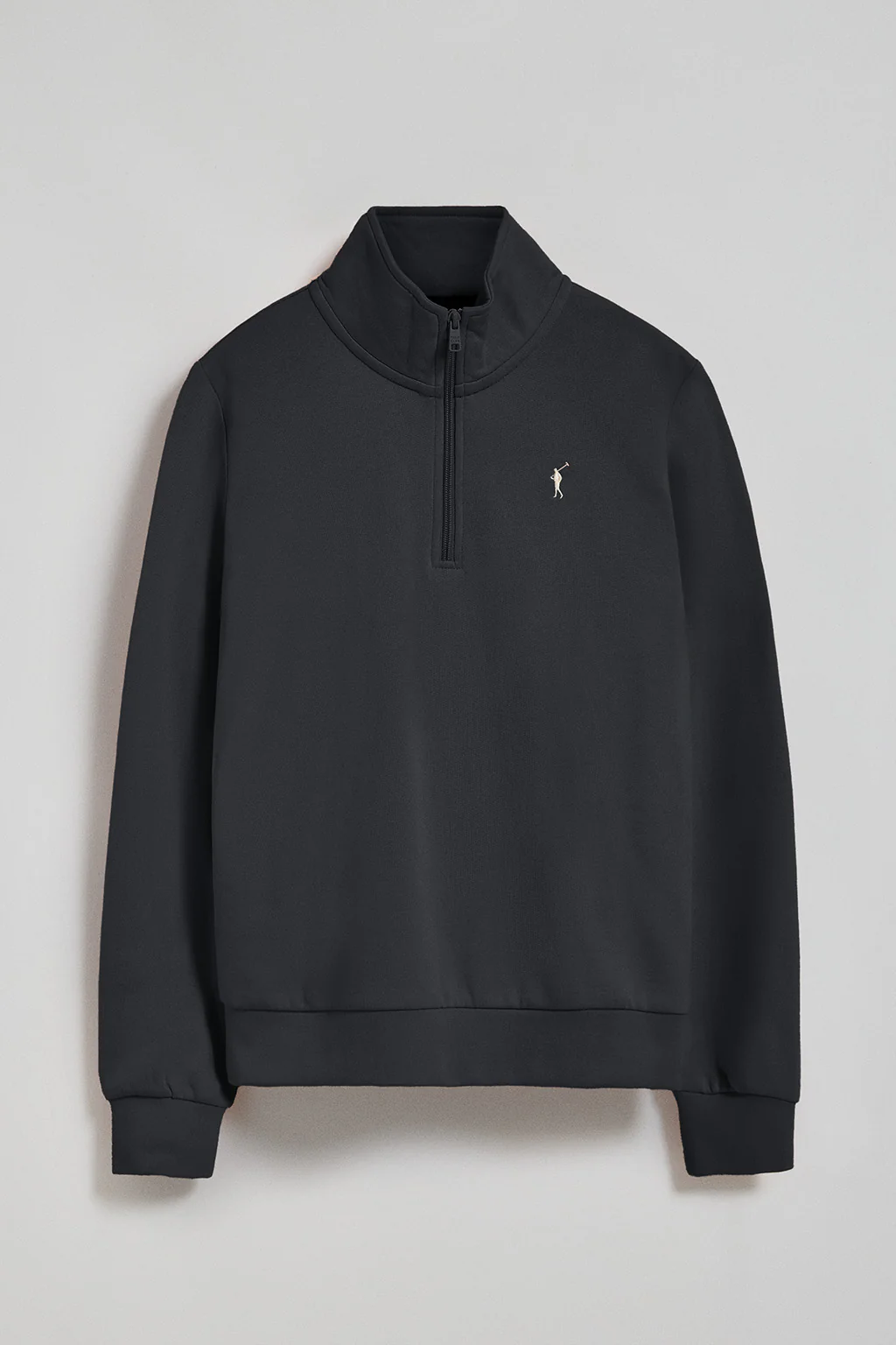 Black half-zip sweatshirt with Rigby Go logo - Image 5