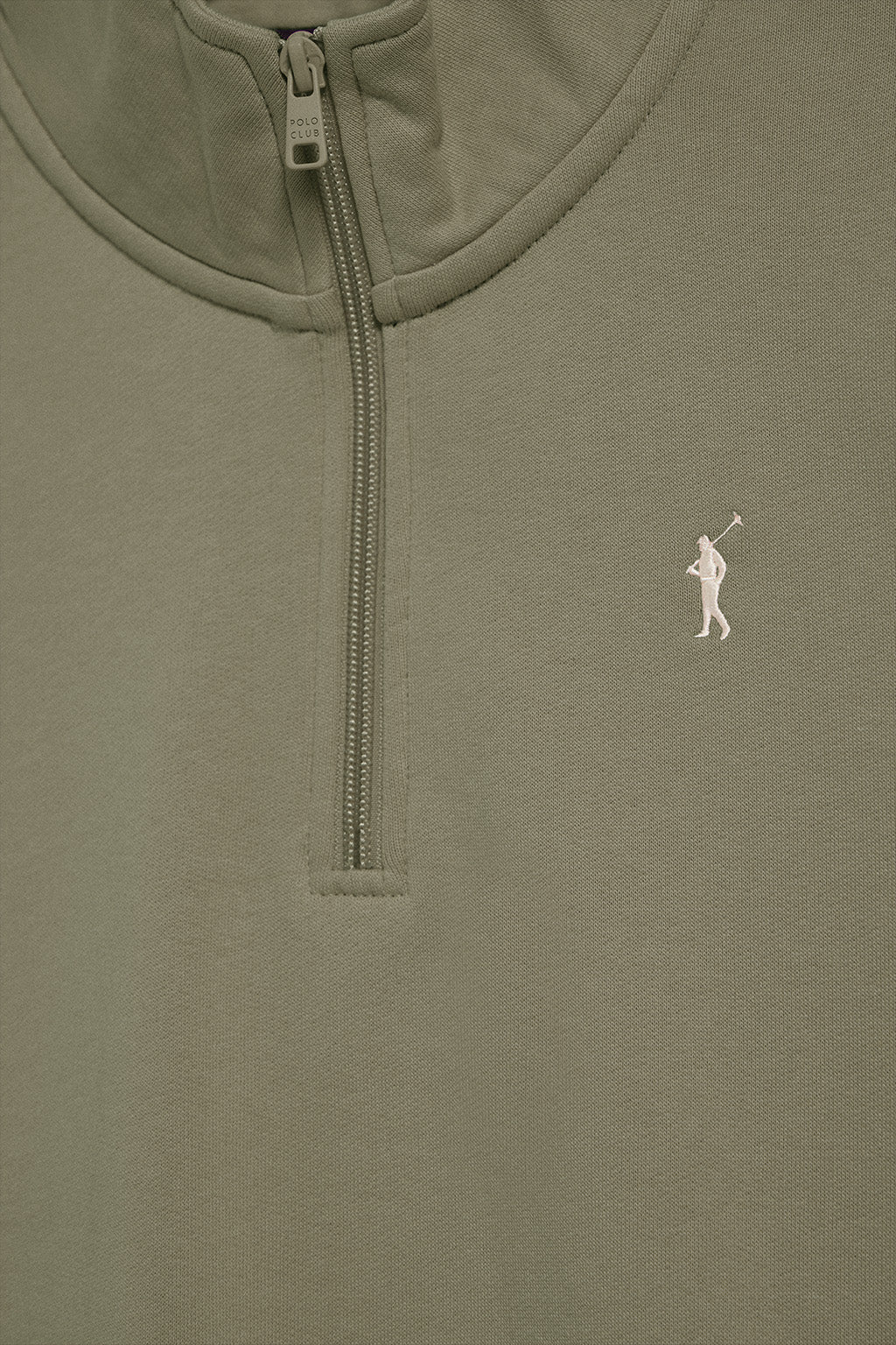 Green half-zip sweatshirt with Rigby Go logo - Image 6