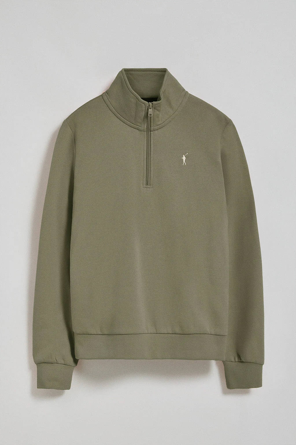 Green half-zip sweatshirt with Rigby Go logo - Image 7