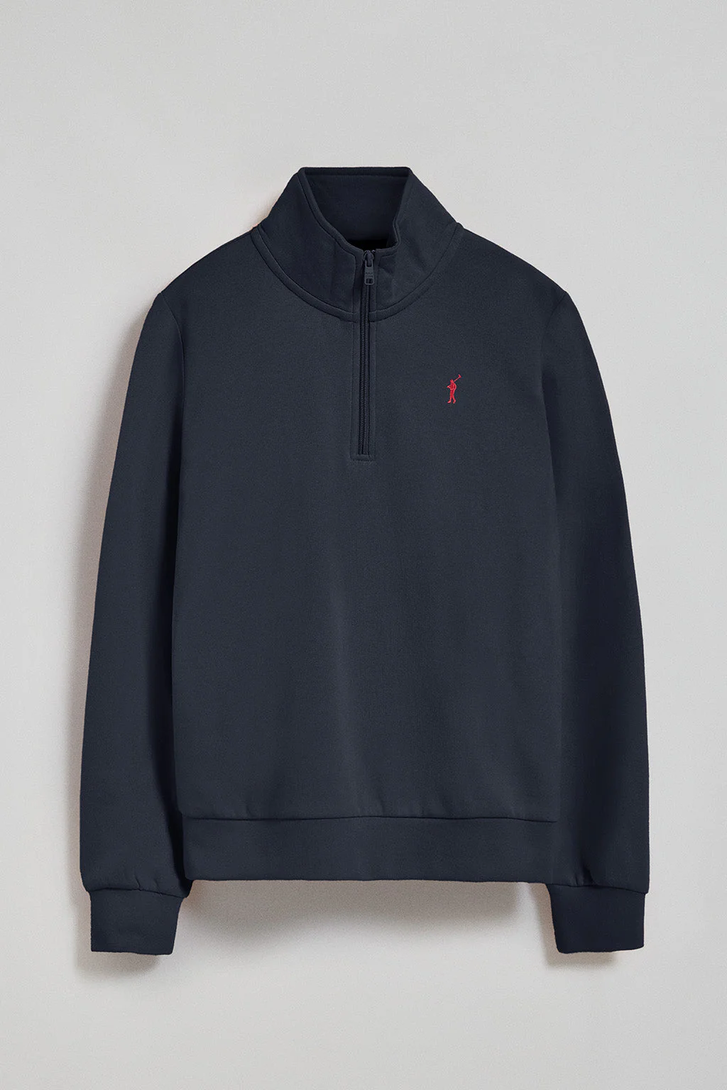Navy-blue half-zip sweatshirt with Rigby Go logo - Image 5