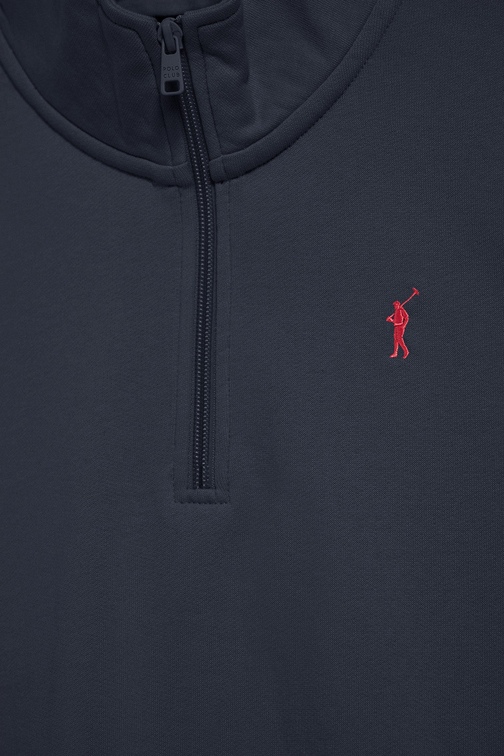 Navy-blue half-zip sweatshirt with Rigby Go logo - Image 6