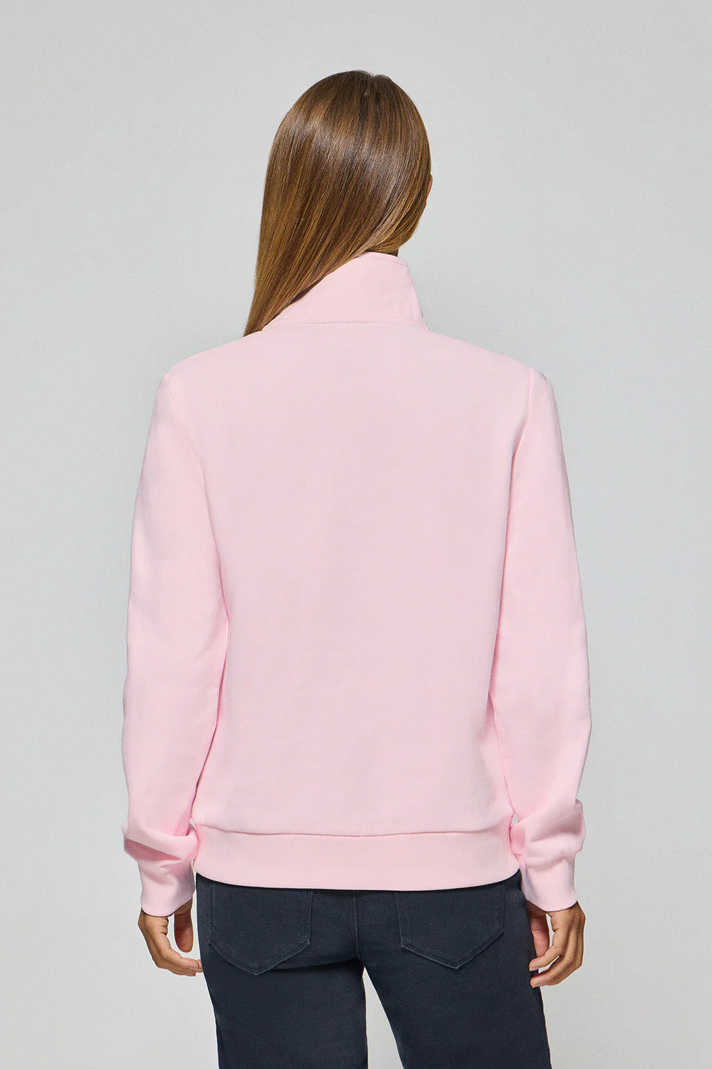 Pink half-zip sweatshirt with Rigby Go logo - Image 4
