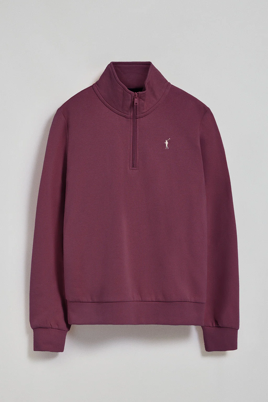 Plum half-zip sweatshirt with Rigby Go logo - Image 7