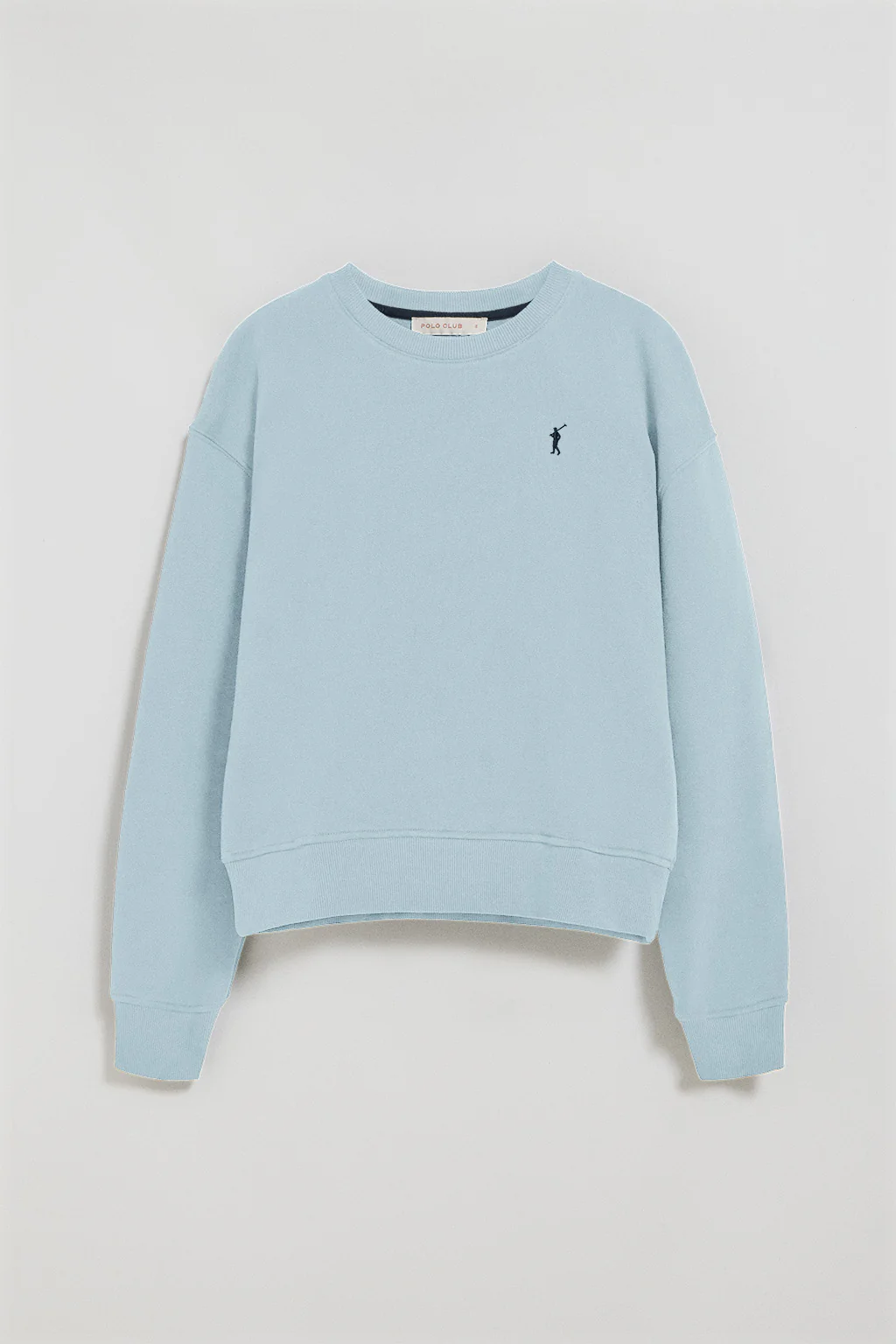 Light-blue round-neck sweatshirt with Rigby Go embroidered logo - Image 5